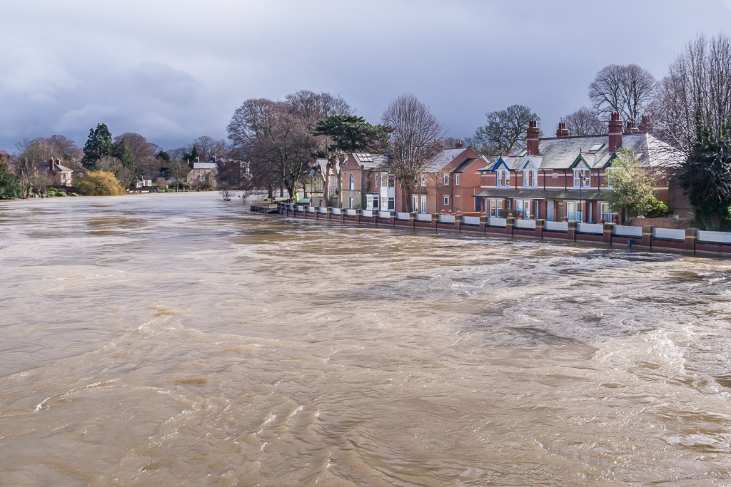 River Wye in flood at Hereford